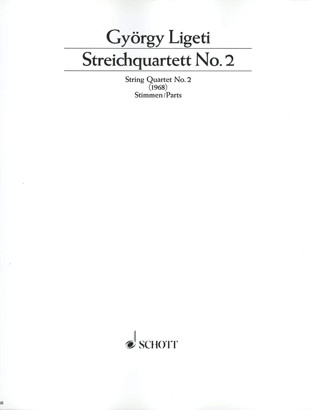 String Quartet No. 2: string quartet. Jeu de parties.