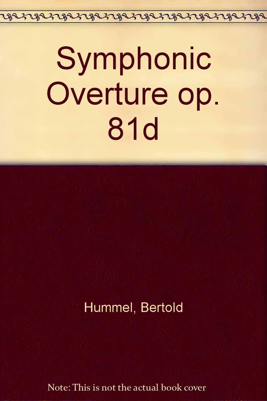 Symphonic Overture: op. 81d. wind band. Jeu de parties.