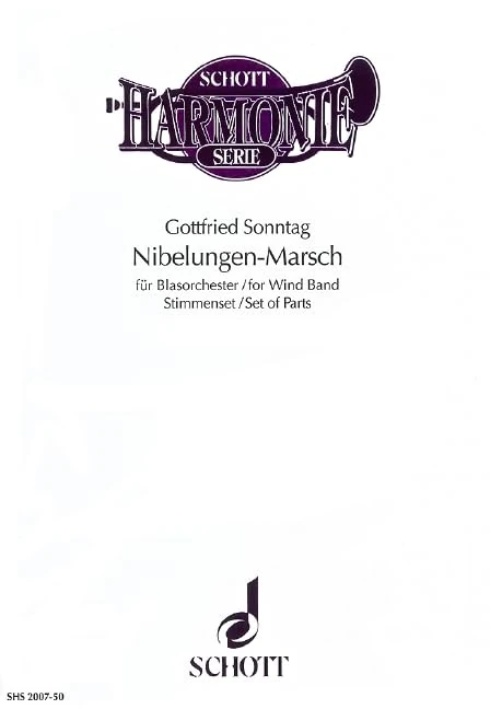 Nibelungen-March: on motifs from Richard Wagner's "Ring des Nibelungen". wind band. Conducteur avec parties.