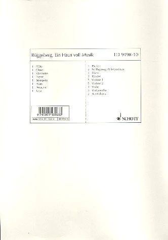 Ein Haus voll Musik: Eine musikalische Geschichte. speakers and orchestra. Jeu de parties.