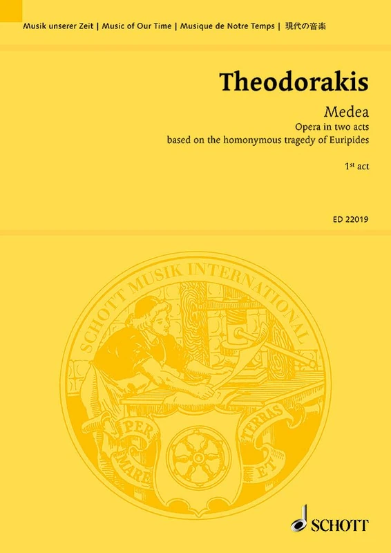 Medea - Akt 1: Tragédie lyrique in two acts based on the homonymous tragedy of Euripides. Partition d'étude.