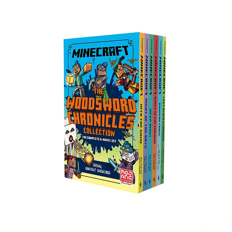 Minecraft Woodsword Chronicles 6 Book Slipcase: Official illustrated LitRPG children’s gaming fiction – perfect for fans of A Minecraft Movie and kids aged 6, 7, 8 & 9!