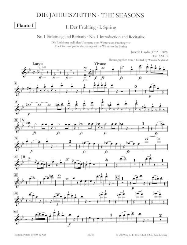 Haydn: The Seasons Hob.XXI:3 (wind set) (EP11030-WND) (Edition Peters) - Image 1