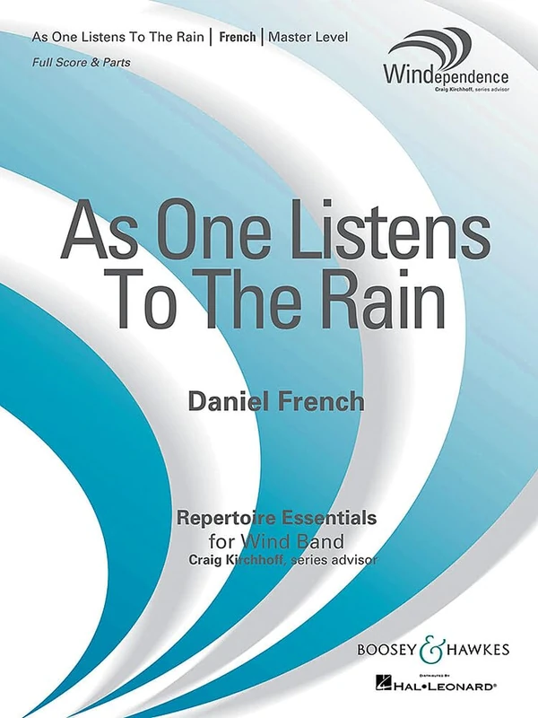 As One Listens To The Rain: wind band. Partition et parties.
