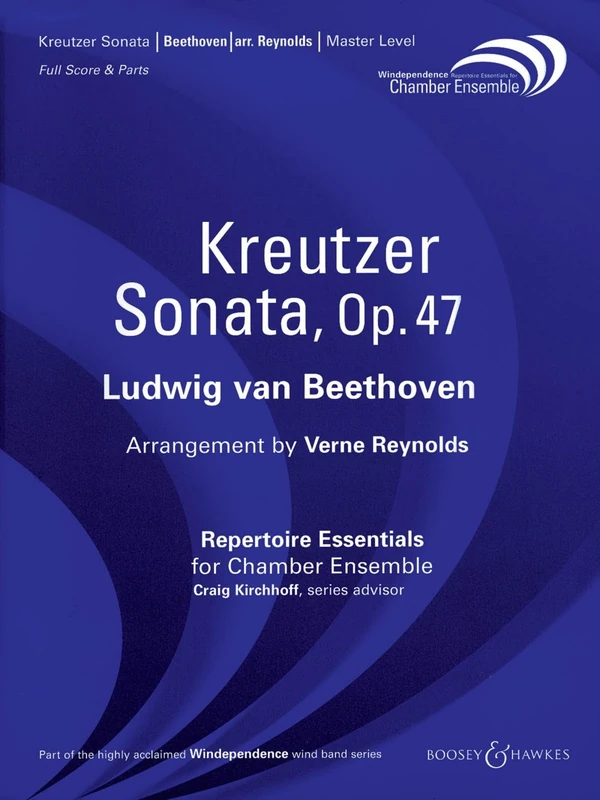 Kreutzer Sonata: op. 47. 10 Wind Instruments. Partition et parties.