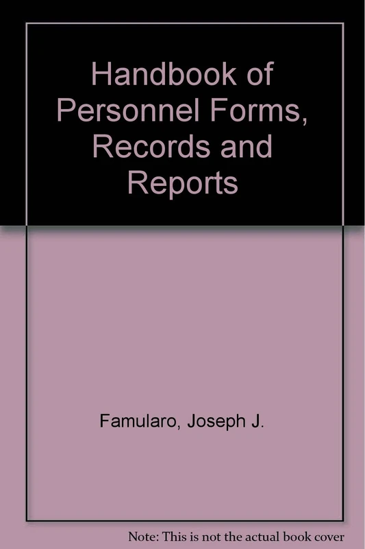 Handbook of Personnel Forms, Records and Reports - Image 1