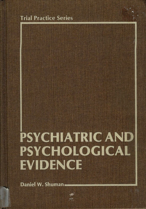 Psychiatric/Psychol.Evidshepards (Evidence Series)