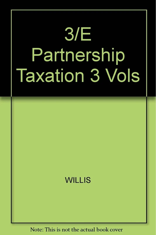 3/E Partnership Taxation 3 Vols - Image 1