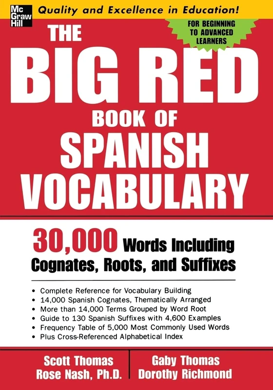 The Big Red Book of Spanish Vocabulary: 30,000 Words Including Cognates, Roots, And Suffixes (Big Book Of Verbs Series) (NTC FOREIGN LANGUAGE) - Image 1