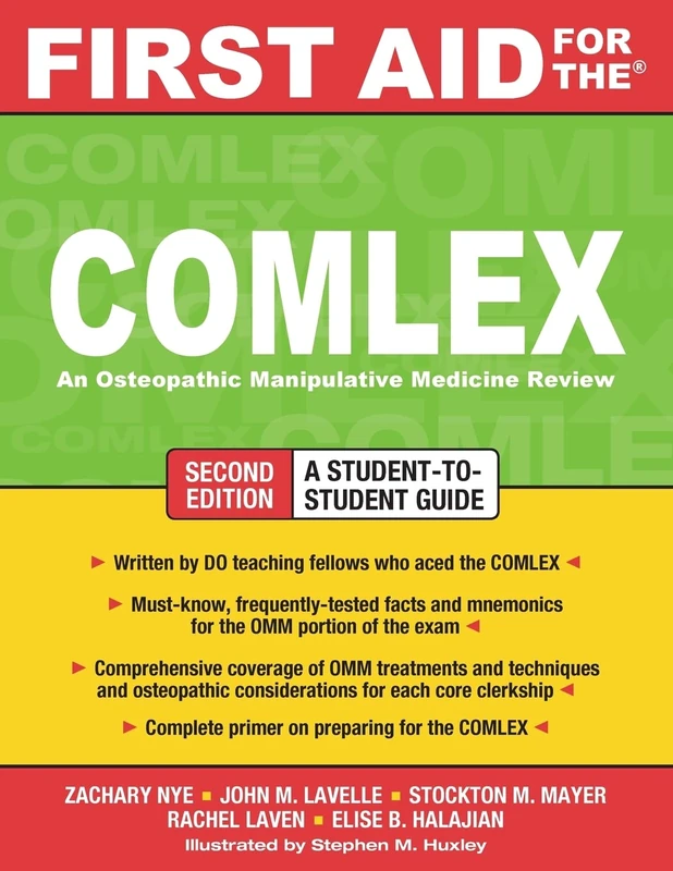 First Aid for the COMLEX, Second Edition: An Osteophathic Manipulative Medicine Review (First Aid Series) - Image 1