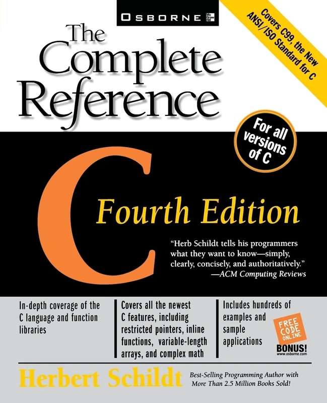 C: The Complete Reference: Tcr, 4e (Osborne Complete Reference Series)