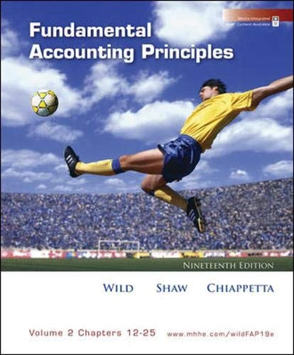 Fundamental Accounting Principles, Vol 2 (Chapters 12-25): v. 2