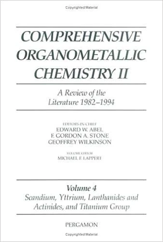 Comprehensive Organometallic Chemistry II: Scandium, Yttrium, Lanthanides and Actinides, and Titanium Group v. 4: A Review of the Literature ... and Titanium, Zirconium, and Hafnium
