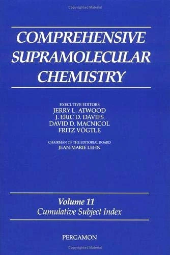 Cumulative Subject Index: Cumulative Subject Index Vol 11 (Comprehensive Supramolecular Chemistry)