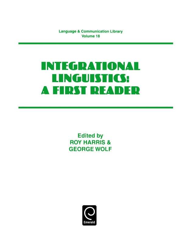 Brill Integrational Linguistics: A First Reader - Book 18 - Image 1
