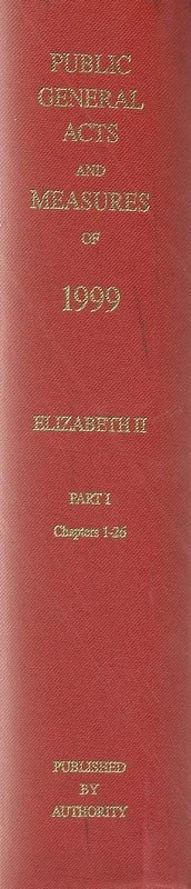 The Public General Acts and General Synod Measures 1999