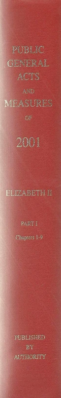 The public general acts and General Synod measures 2001