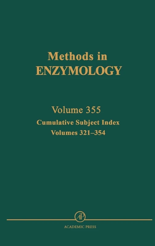 Cumulative Subject Index: Cumulative Subject Index v. 321-354 (Methods in Enzymology): Volume 355