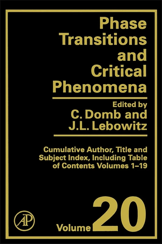 Index (Volume 20) (Phase Transitions and Critical Phenomena, Volume 20)