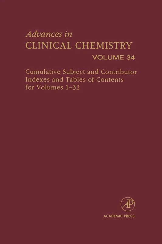 Academic Press Cumulative Subject and Author Index Volumes 1-33