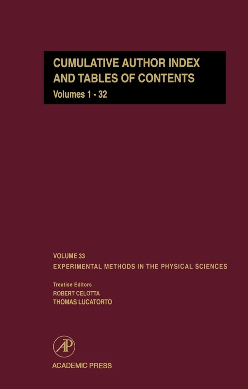 Cumulative Author Index and Tables of Contents Volumes 1-32: Author Cumulative Index
