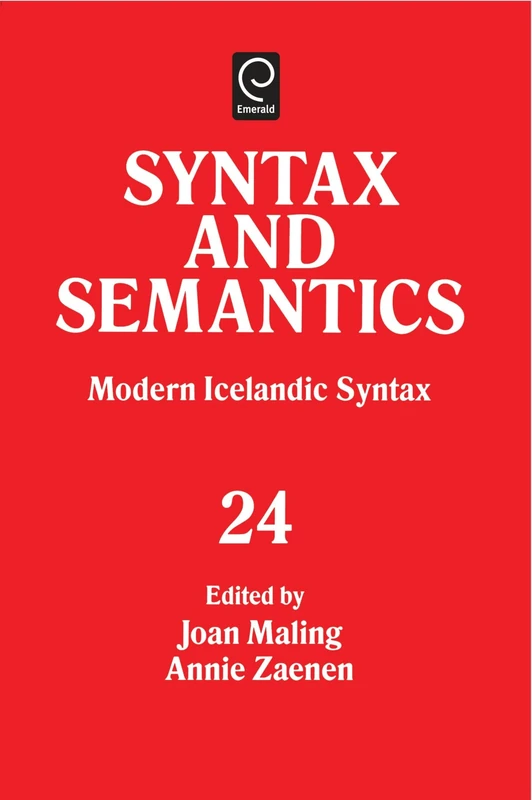 Modern Icelandic Syntax: 24 (Syntax and Semantics)