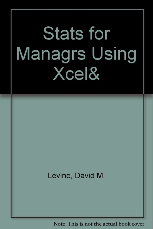 Stats For Managrs Using Xcel& Stdnt S/M