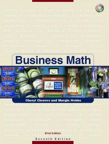 Business Math, Brief w/CD & Study Guide & Tutor Center Access Card Pkg.