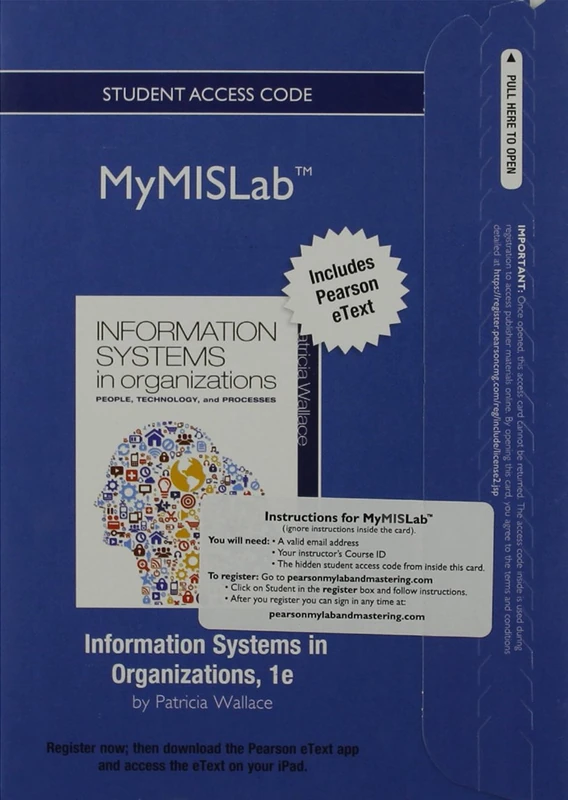 NEW MyLab MIS with Pearson eText -- Access Card -- for Information Systems in Organizations (12-month access) - Image 1
