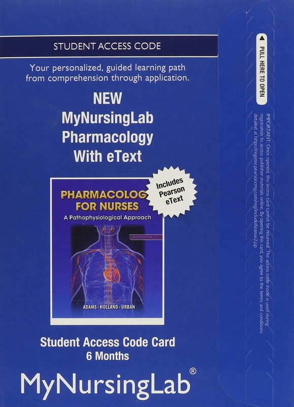 NEW MyLab Nursing with Pearson eText -- Access Card -- for Pharmacology for Nurses (6-month access)