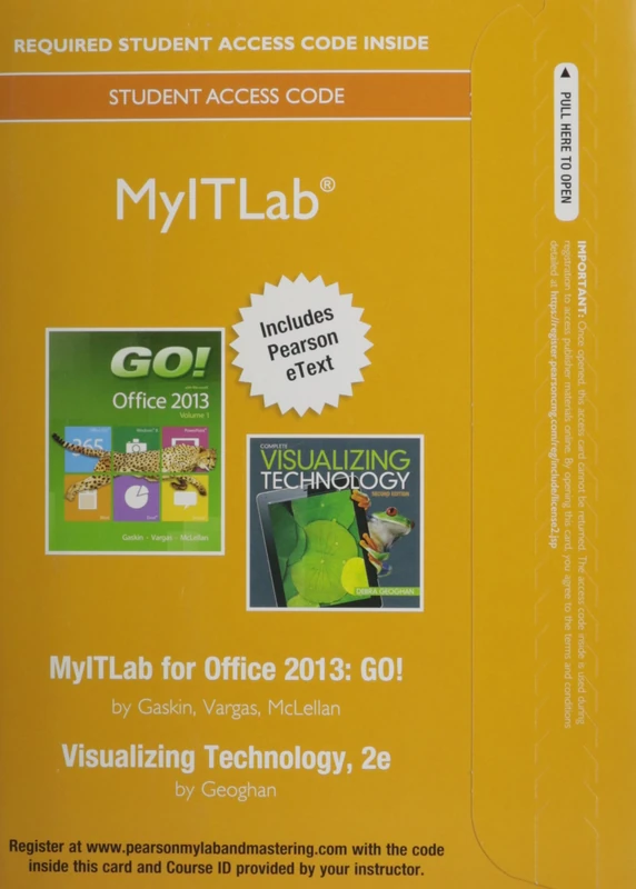 MyLab IT with Pearson eText -- Access Card -- for GO! with Visualizing Technology