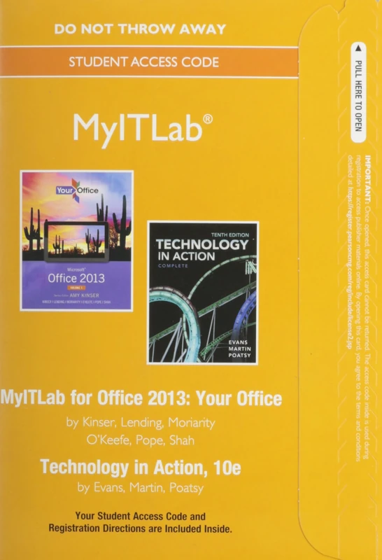 MyLab IT without Pearson eText -- Access Card -- for Your Office with Technology In Action (Replacement Card)