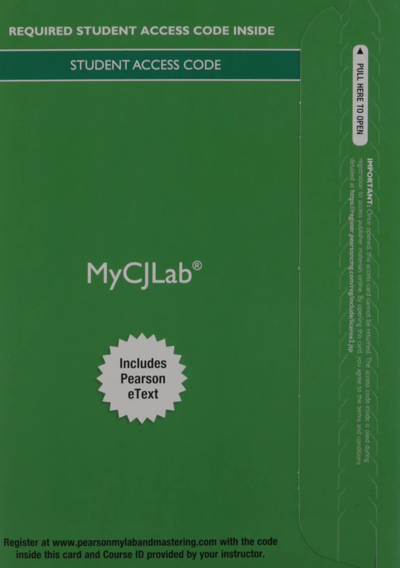 MyLab Criminal Justice with Pearson eText --Access Card -- for Corrections (My Cj Lab)