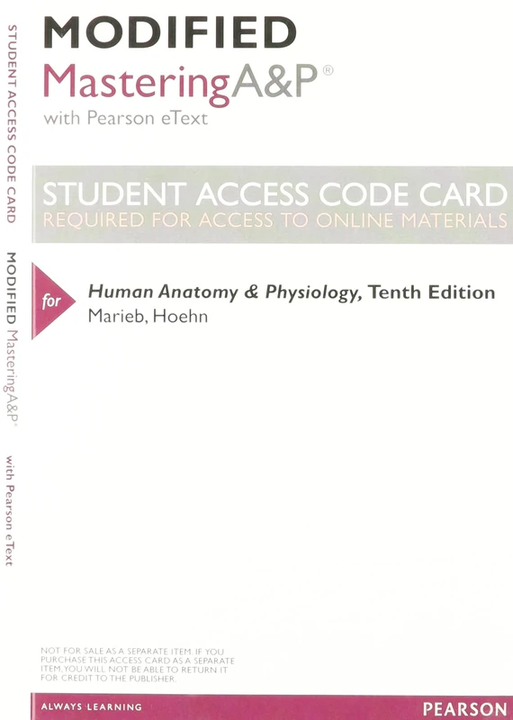 Modified Mastering A&P with Pearson eText -- ValuePack Access Card -- for Human Anatomy & Physiology