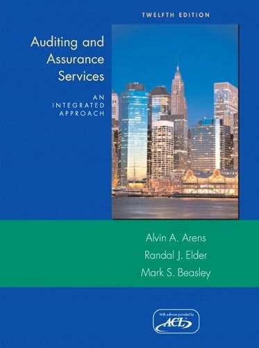 Auditing and Assurance Services: An Intergrated Approach and ACL Software