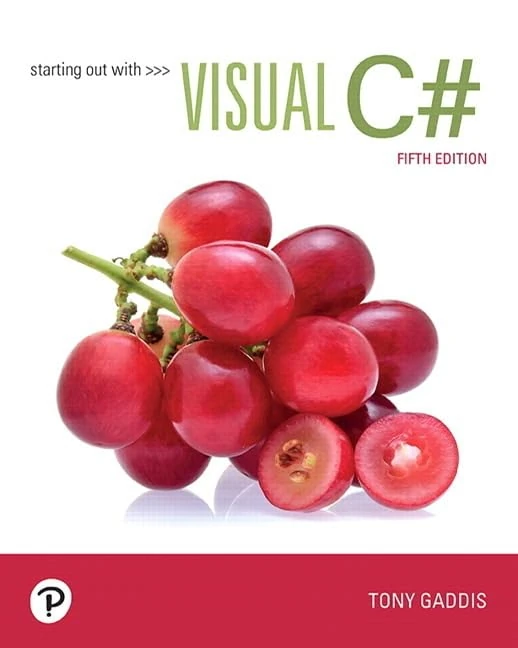 Pearson Education Starting Out with Visual C# Programming Book