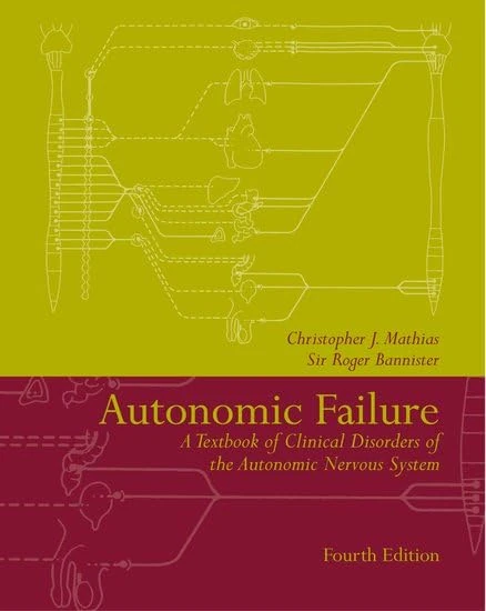 Autonomic Failure: A Textbook of Clinical Disorders of the Autonomic Nervous System (Oxford Medical Publications)
