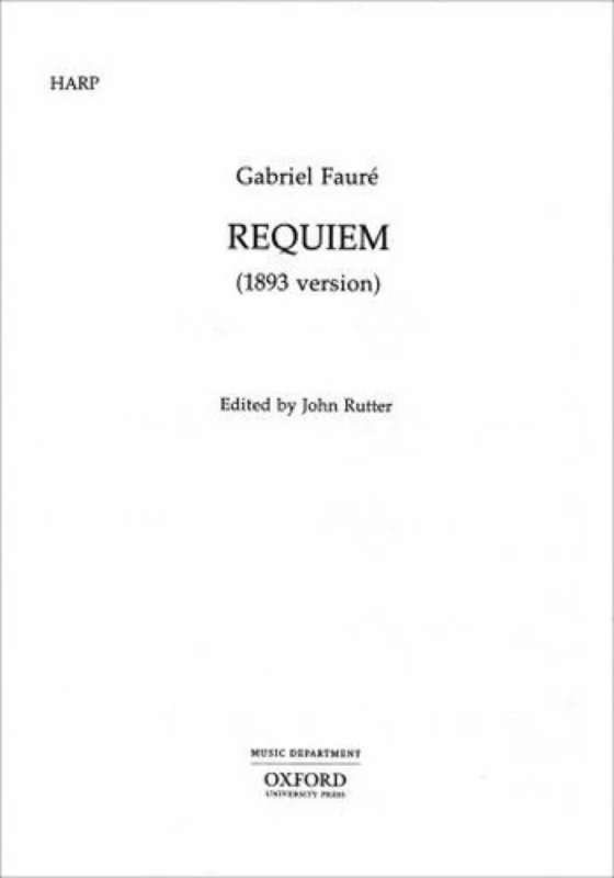Requiem (1893 version): Set of string parts (contains 1 vn solo, 1 db, 2 of all others) (Classic Choral Works)