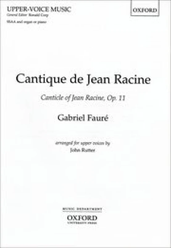 Cantique de Jean Racine: Set of parts (contains 2 of each string part, 1 harp part) (Classic Choral Works)