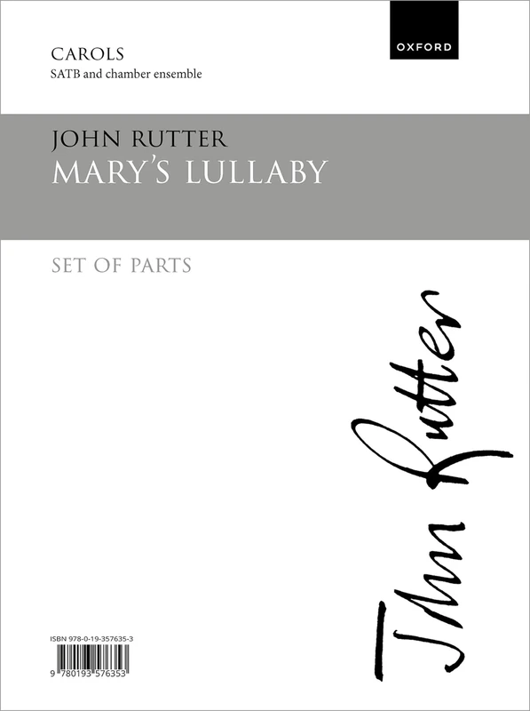 Mary's Lullaby: Set of parts (John Rutter Anniversary Edition) - Image 1