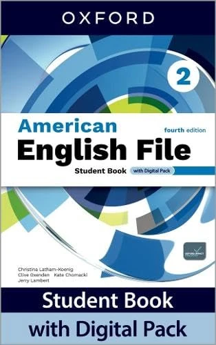 American English File fourth edition Level 2 Student Book with Digital Pack: Print Student Book and 2 years' access to Student e-Book, Workbook ... Confidence, available on Oxford English Hub