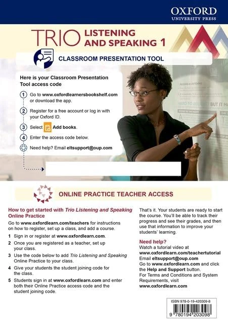 Trio Listening and Speaking: Level 1: Teacher's Online Practice Pack with Classroom Presentation Tool: Building Better Communicators...From the Beginning