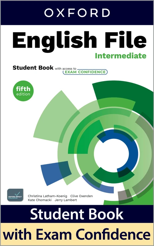 English File fifth edition Intermediate Student Book with access to Exam Confidence: Print Student Book and 2 years' access to Student Resources, and Exam Confidence, available on Oxford English Hub.