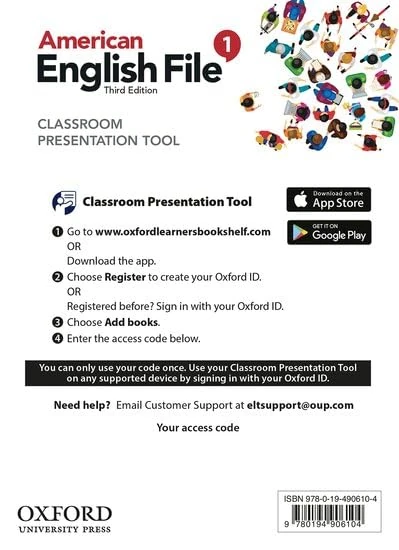 American English File: Level 1: Classroom Presentation Tool Access Card: Deliver heads-up lessons