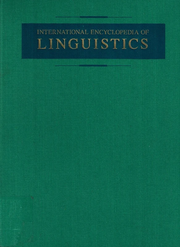 International Encyclopaedia of Linguistics