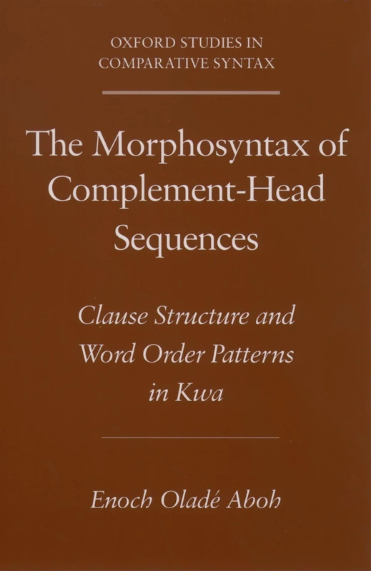 Oxford University Press - Morphosyntax of Kwa Languages Book - Image 1