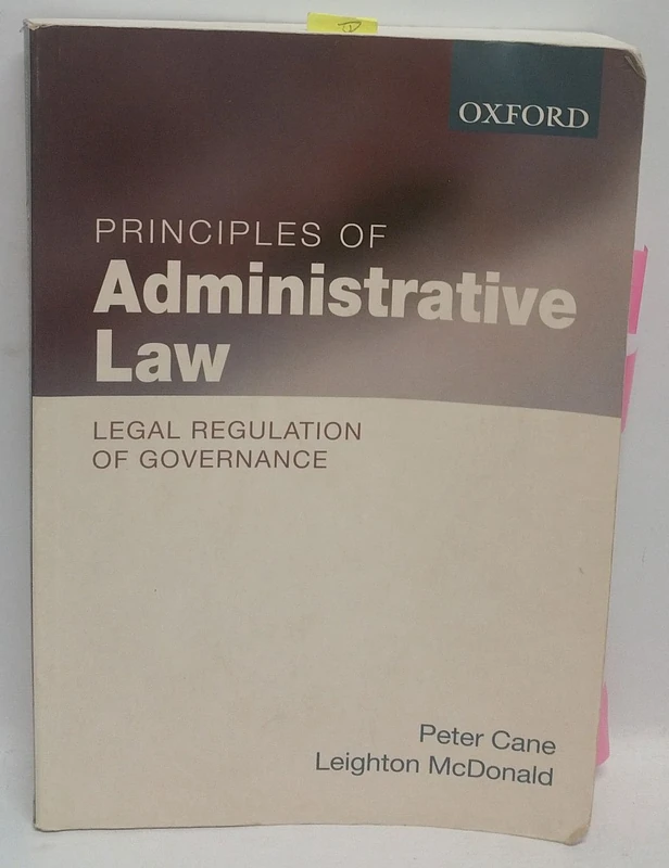 Principles of Administrative Law: Legal Regulation of Governance