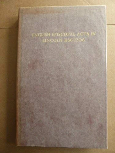 Lincoln, 1186-1206: 4 (English Episcopal Acta) - Image 1