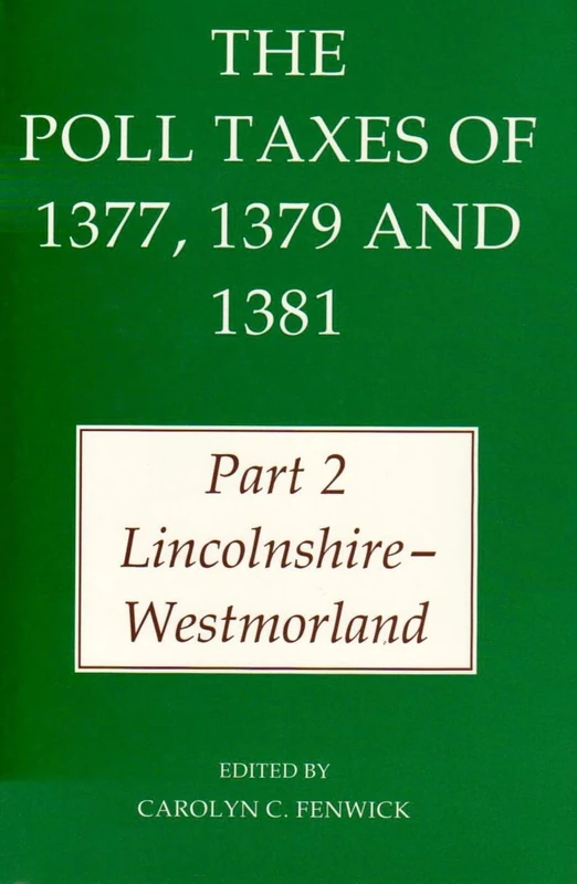 Part 2: Lincolnshire-Westmorland: 29 (Records of Social and Economic History (New Series))
