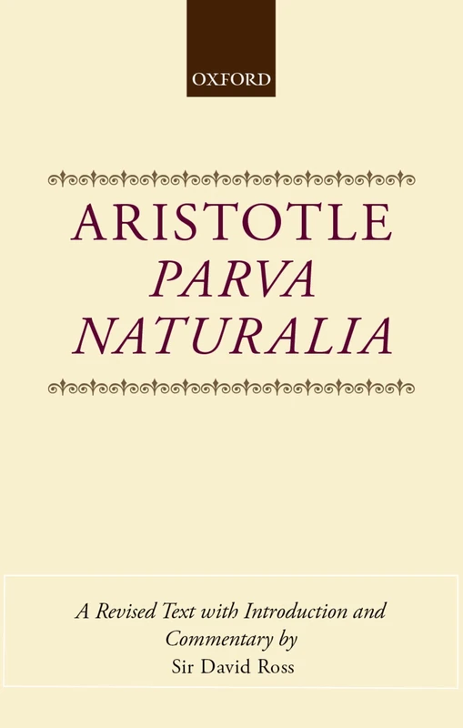 Parva Naturalia: Aristotle (Oxford University Press academic monograph reprints) - Image 1